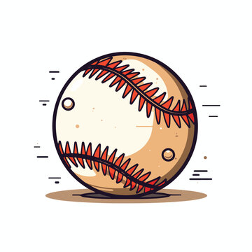 Baseball related icon image flat vector illustration
