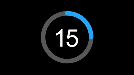 Alpha Transparent  workout/gym Countdown timer video. Its overlay video fully rgb alpha. animation  - Powered by Adobe