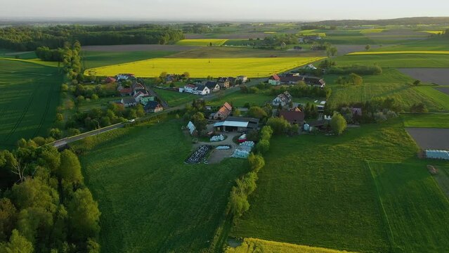 Beautiful Panorama Zimna Wodka Aerial View Poland