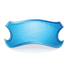 Blue banner icon flat vector illustration isolated