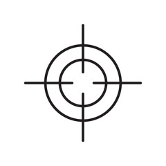 Target icon simple flat liner illustration on white background..eps