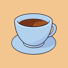 Fresh Coffee Cup Vector Illustration Icon Coffee Beans Icon Office Coffee icon 