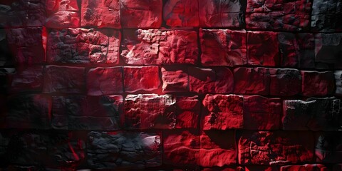 An eerie red textured stone wall creates a creepy horror atmosphere. Concept Horror Photography, Eerie Lighting, Texture Details, Red Stone Wall, Creepy Atmosphere