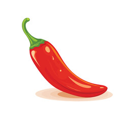 Chipotle chilli hot vegetable icon flat vector illu