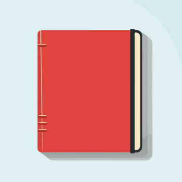 Closed notebook icon image flat vector illustration
