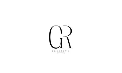 Alphabet letters Initials Monogram logo GR RG G R