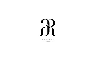 Alphabet letters Initials Monogram logo GR RG G R