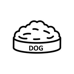 Dog food icon simple flat trendy style illustration on white background..eps