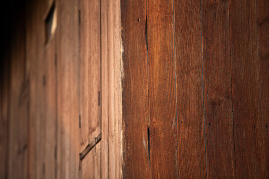 Old wooden background or texture. Close-up image of a wooden surface.