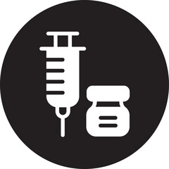 pet vaccine glyph icon