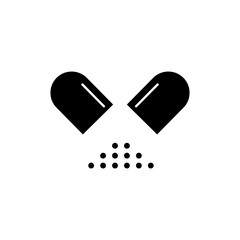 Pill icon simple flat vector illustration on white background..eps