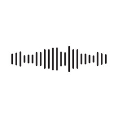 Sound signal icon simple flat vector illustration on white background..eps