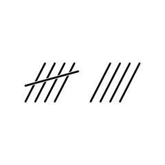 Tally counter icon simple vector liner illustration on white background..eps