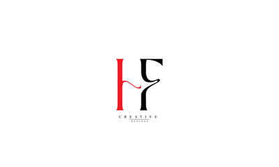 Alphabet letters Initials Monogram logo HF FH H F