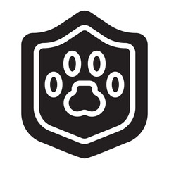 pet insurance glyph icon