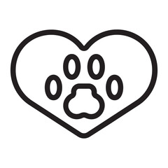 Obraz premium heart glyph icon