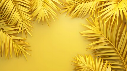 tropical leaves background with copy space