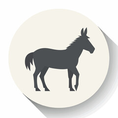 Donkey silhouette icon vector illustration flat vec