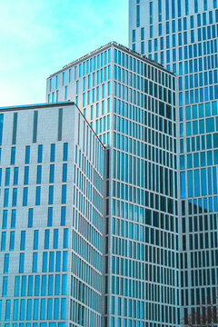 Modern scandinavian architecture buildings. View of Malmo Skyline and Hamnkanalen Canal - Malmhattan.