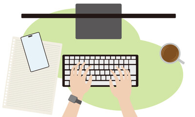 パソコンでの作業を俯瞰する