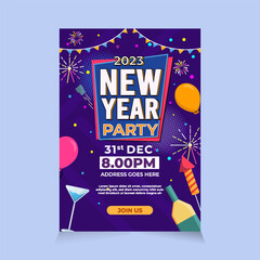 New Year Festivity Poster Template