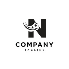 Letter N football logo icon vector template.eps