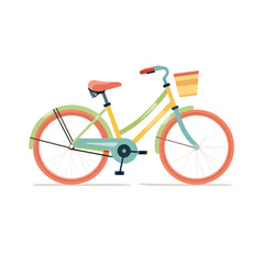 Flat design tandem bicycle icon vector illustration