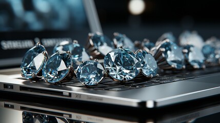Laptop Covered in Diamonds