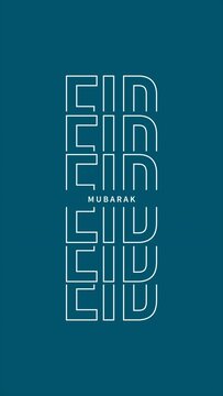 Eid Al Fitr Mubarak Animation Text