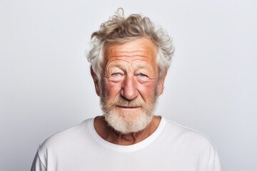 Portrait of an old man with a funny expression on his face