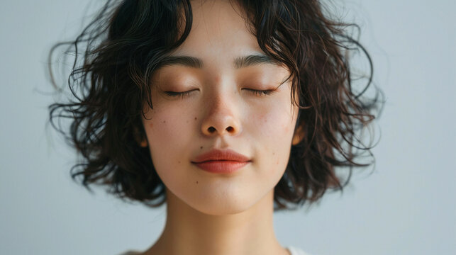 アジア人女性の美容イメージ（スキンケア・ボディケア・エステサロン）