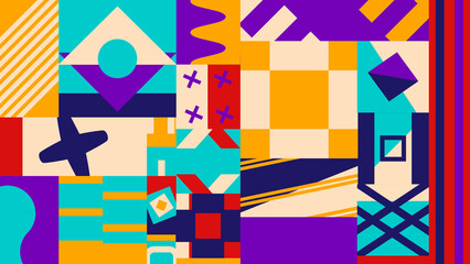 Bauhaus Style Abstract Background