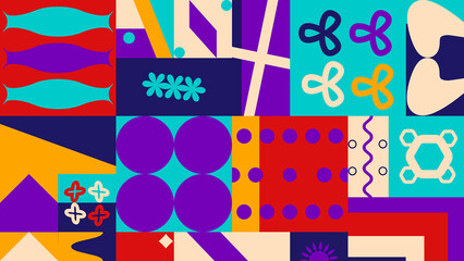 Bauhaus Style Abstract Background