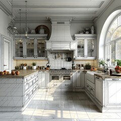 Luxury kitchen with a cutting edge modern design - 764408352