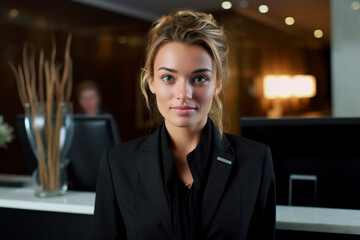 hotel receptionist, portrait