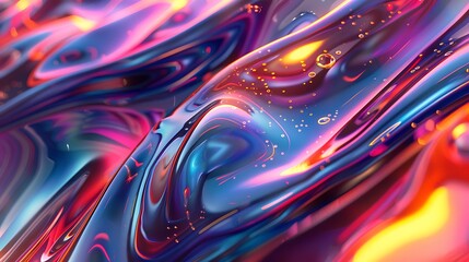 3D rendering, abstract background with vibrant colors and smooth shapes.