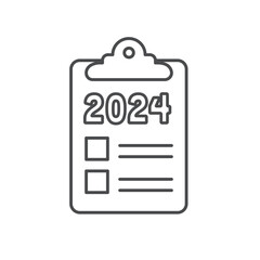 2024 SMART Goals Vector graphic - various Smart goal keywords