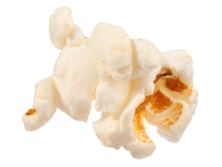 Kernel of tasty fresh popcorn isolated on white