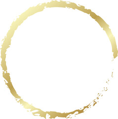 Golden brush circles. Elements for design