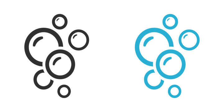Soap water bubbles sign vector illustration