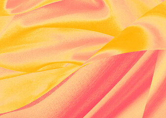 Fabric in yellow and red. tissue, textile, cloth, fabric, material, texture. photo studio
