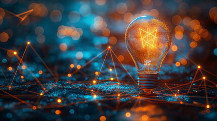 bulb future technology, innovation background, creative idea concept.