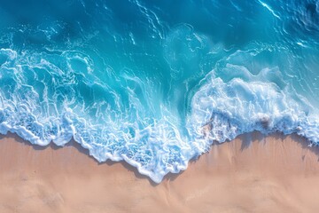 Aerial View of Beach Waves