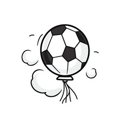 Soccer sport balloon line style icon vector illustr