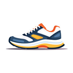 Sport shoe icon flat vector illustration isolated w