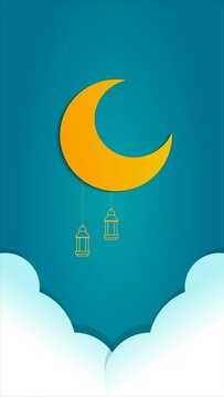 Flat Eid Mubarak Motion Graphic