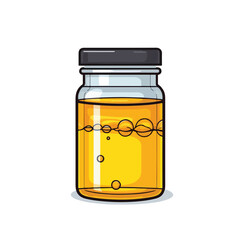 Urine test container icon vector illustration graph