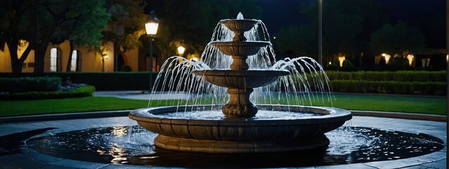  Fountain in the night