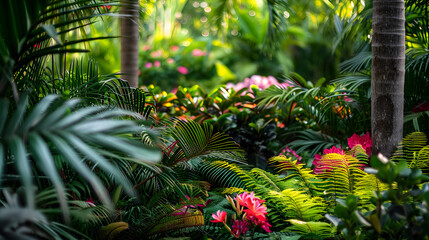 Forest and tropical flowers