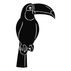 手描きのオニオオハシのシルエット素材 © kuromily